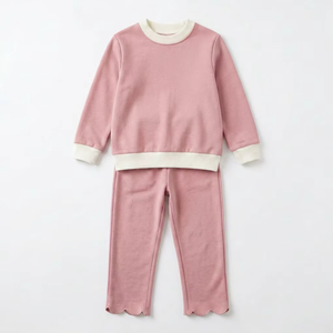 Sudadera de Manga Larga de Algodón Suave para Niña Pequeña, Pantalones con Volantes a Juego, Ropa Deportiva Informal para Niños - Product Image 3