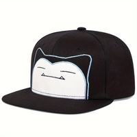 Gorras de Camionero Divertidas y Lindas con Bordado de Monstruo de Dibujos Animados, Gorra de Béisbol de Mezcla de Algodón con Visera Plana, Gorra de Hip-hop para el Sol