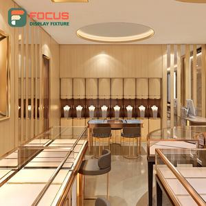 Vitrina de Vidrio Premium, Mostrador de Joyería de Madera, Luz LED, Exhibidor de Joyería de Lujo Moderno de Alta Gama - Product Image 1