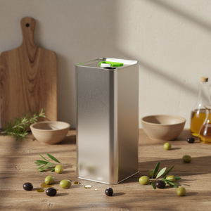 Lata Rectangular Kontensan de 5 Litros para Aceite de Oliva, 116 x 150 mm x H306 mm, Modelo L039, Turquía - Product Image 3