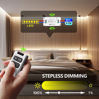 Interrupteur à intensité variable sans fil RF 433 MHz, télécommande, mini-relais récepteur pour moteur DC, lampe LED, 5V, 12V, 24V, 72V