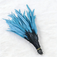Plumes de queue de coq bicolores 40-45 cm Stocked Cheap Dyed Color Rooster Tail Feather for Carnival Headdress Decoration
