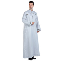 R-11 Vente en gros Abaya Vêtements Islamiques Dubaï Ample Manches Longues Confortable Qualité Arabie Saoudite Hommes Musulmans Thobe Robe