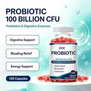 Probiotique 100 Milliards d'UFC avec Prébiotiques et <span class=keywords><strong>Enzymes</strong></span> <span class=keywords><strong>Digestives</strong></span> 120 Capsules Complément OEM pour les <span class=keywords><strong>Ballonnements</strong></span> Digestifs - Product Image 3
