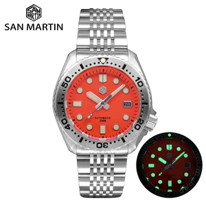 <span class=keywords><strong>San</strong></span> <span class=keywords><strong>Martin</strong></span>, reloj de buceo de lujo para hombre, reloj de pulsera mecánico de negocios NH35 abulón, pulsera de zafiro luminoso, 20 Bar - Product Image 1