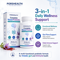 Capsule Probiotique Équilibre d'Humeur GABA Extrait de Safran Prébiotiques Soutien Digestif Santé Cérébrale Soutien Immunitaire Soutien du Sommeil OEM Privé