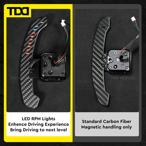 Palettes de changement de vitesse LED magnétiques en fibre de carbone 100 % véritable pour A6 A7 S6 S7 RS6 RS7 C8 - Product Image 6