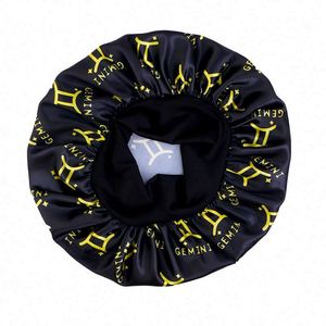 Gorro de Satén con Estampado de los 12 Signos del Zodiaco, Personalizable con Logotipo, Talla Extra Grande, para Dormir, Uso Diario en Exteriores, para Mujeres, Cuatro Estaciones - Product Image 6