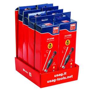 USAG - U03330150 Présentoir avec 8 jeux COMBIDRIVE 333 K/SH8-TOURNEVIS EAN 8001150043772 TOURNEVIS AVEC EMBOUTS - Product Image 1
