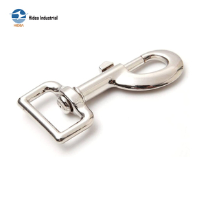 Mousqueton à gâchette en alliage de zinc moulé sous pression <span class=keywords><strong>PO5</strong></span>, type boulon, anneau pivotant, nickelé, en acier inoxydable pour l'exploitation minière, la laisse de chien et la rigging - Product Image 3