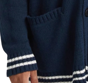 <span class=keywords><strong>Cardigan</strong></span> in Cashmere Lavorato a Maglia con Logo Personalizzato <span class=keywords><strong>Blu</strong></span> e Bianco per <span class=keywords><strong>Uomo</strong></span> Abbigliamento Casual con Ricamo e Bottoni - Product Image 5