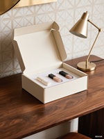 Caja Rígida para Set de Perfumes, No Tóxica, Tipo Carpeta, Embalaje de Papel para Regalo, Esponja Ecológica, Logotipo Personalizado, Cosméticos Resistentes al Agua