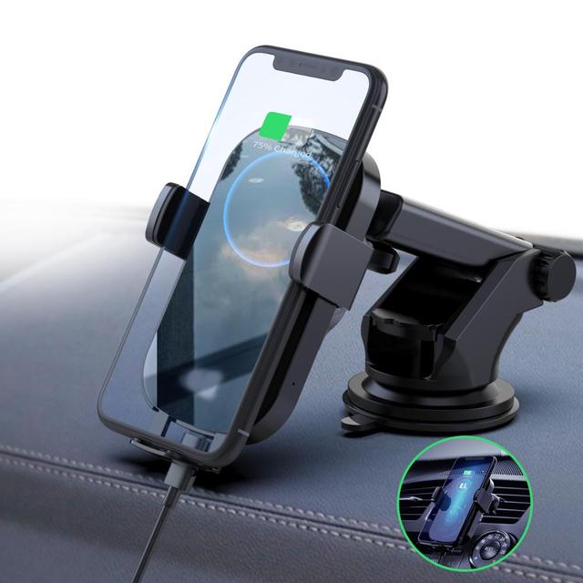 Hot Sale Universal Car Mount Wireless Charger 360 Adjustable Car Mobile Phone Holder Phone Accessories for iPhone