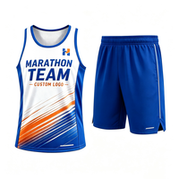 Vêtements de course à pied personnalisés avec logo, tailles XS-4XL, coupe ajustée, séchage rapide, pour équipes de marathon