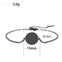 Bracelet rond en acier inoxydable gravable personnalisé Ywyougang, chaîne délicate avec breloque pour femme, idéal pour le quotidien et comme cadeau