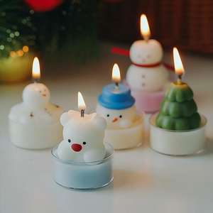 Nouvel arrivage de mini bougies chauffe-plat de Noël parfumées bougies décoratives de table avec emballage individuel - Product Image 2