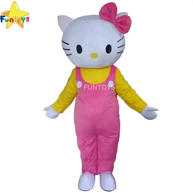 Funtoys người lớn phim hoạt hình Linh Vật Trang phục dễ thương Kitty màu hồng ưa thích ăn mặc