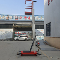 Plateforme de travail en hauteur la plus populaire, plateforme élévatrice 4m-10m, petit élévateur domestique à mât en alliage d'aluminium, élévateur monoplace