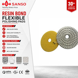 Discos de Pulido de Diamante de 3 Pasos con Gancho y Bucle de Buena Calidad para Azulejos de Cerámica - Product Image 1