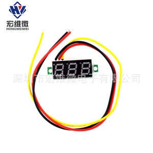 ฮงเว่ย ไมโคร 0.28 นิ้วเครื่องวัดแรงดันไฟฟ้าดีซีแบบดิจิตอลสีเขียว 0-100V เครื่องวัดแรงดันไฟฟ้าแบตเตอรี่จอแสดงผลสามสายขนาดเล็กพิเศษ - Product Image 3