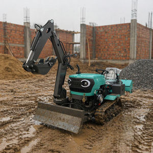 Offre Spéciale – Mini-tracteur chenillé automatique 25 CV avec <span class=keywords><strong>moteur</strong></span> Changchai, boîte de vitesses 2 roues motrices, arbre de transmission et rotoculteur pour labourage des terres agricoles - Product Image 1