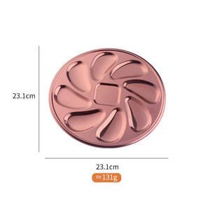 <strong>Creative</strong> Modern Korean-Style Polished Stainless Steel Round Food <strong>Serving</strong> <strong>Plate</strong> for Party Custom Logo Packaging - Product Image 2