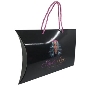 Wholesale Customized Logo Wig Pillow Box For Hair Extension Packaging Box
