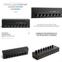 Amplifier Kompak 8 Saluran HA800 Stereo Separation Mini Amplifier Cocok untuk Headphone Audiophile
