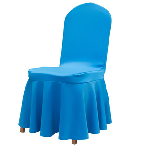 <span class=keywords><strong>Housse</strong></span> de <span class=keywords><strong>chaise</strong></span> universelle épaissie, élastique, antidérapante, anti-poussière, pour hôtel, mariage, banquet, en tissu air-layer, une seule pièce - Product Image 5