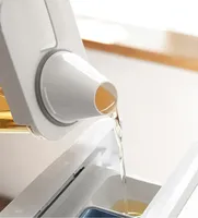 Distributeur de savon à lessive rechargeable Boîte de détergent de lavage transparent Adoucissant Eau de Javel Poudre de lessive Réservoir de stockage Conteneur de liquide