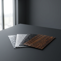 Film de protection PE décoratif Mingzhan, grain de bois foncé moderne, anti-explosion, durable, surface gaufrée, isolation thermique