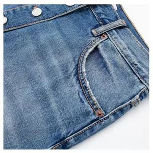 กระโปรงยีนส์ผู้หญิงทรงวินเทจเอวสูงคุณภาพดีมีกระเป๋าแฟชั่นใหม่ประจำฤดูร้อนปี 2025 - Product Image 5