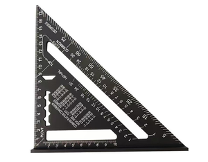 Règle triangulaire en alliage d'aluminium de 7 pouces métrique carré <span class=keywords><strong>charpentier</strong></span> mesure rapporteur de jauge pour le travail du bois OEM personnalisable - Product Image 1