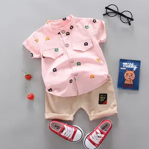 Conjunto infantil de duas peças, camiseta de alta qualidade para meninos, calças e jaqueta