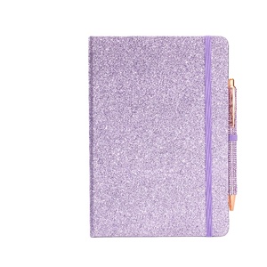Set Regalo di Quaderni Creativi con Copertina in PVC Personalizzata, Diario con Cinturino Glitterato, Elegante Agenda A6 per Studenti - Product Image 2