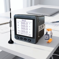 Monitor de Temperatura Inalámbrico 2 en 1 ES600E-3, Medidor de Energía Trifásico Multifuncional Clase 0.5S, 3 Canales, RS485 Modbus RTU, LCD