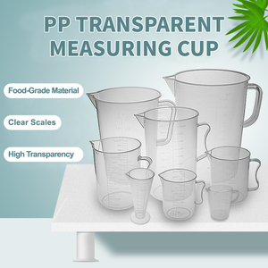 食品グレードPPプラスチック製目盛り付き計量カップ、計量シリンダー、キッチン、製菓、ミルクティーショップ、バー、実験器具用 - Product Image 6