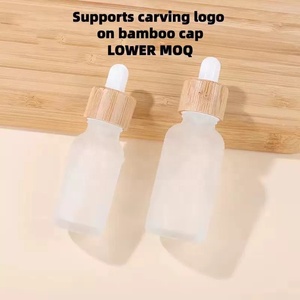 Forest 5ml-100ml Flacon compte-gouttes d'huile essentielle cosmétique en verre transparent avec cercle en <span class=keywords><strong>bambou</strong></span> avec logo personnalisé - Product Image 2