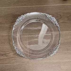 Assiette Ronde Décorative Transparente Écologique avec Estampage à Chaud pour Mariage, Hôtel, Fête – Vaisselle et Assiettes - Product Image 4