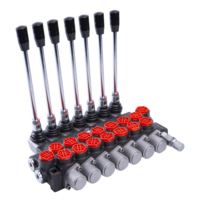 Katup Kontrol Arah Hidrolik Seri P40 40LPM P40-4 untuk Tuas 250bar Distributor Hidrolik Monoblok