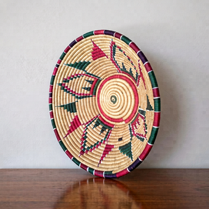 Cesta Redonda de Pared Tejida con Cuerda de Bambú Estilo Art Deco, Precio de Fábrica, Venta al Por Mayor desde India - Product Image 1