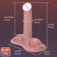 Ferngesteuerter Realistischer Teleskop-Dildo Vibrator mit Doppelfunktion Stoß- und Heizfunktion G-Punkt-Stimulator für Frauen