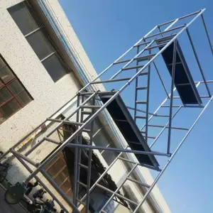 Flexibles Rad Abnehmbares Aluminium gerüst Mobiler Turm durch Gerüst rahmen laufen