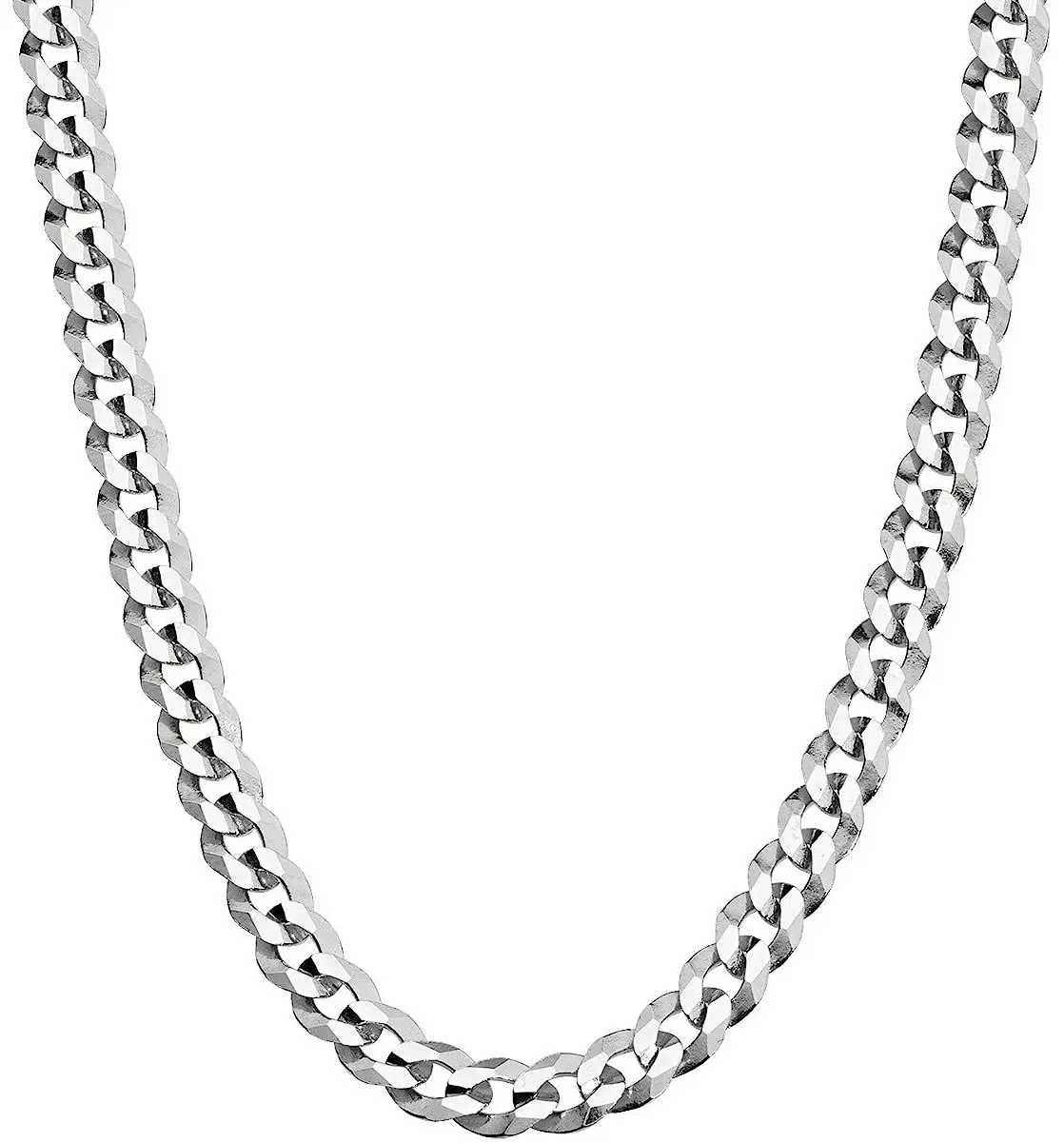 Кубинская цепочка 3 мм Ожерелье 925 стерлингового серебра белое позолоченное ожерелье Модные Ювелирные изделия Подарки для мужчин и женщин