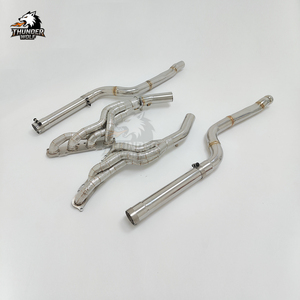 Nouveaux collecteurs d'échappement à flux libre <span class=keywords><strong>Hetu</strong></span> pour Mercedes-Benz C63 AMG W204 6.2L V8, longs tubes, downpipe, tuyau droit - Product Image 1