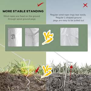 10' X 28' Aluminum Frame Party <b>Tent</b> Canopy With Removable Mesh Sidewalls For Outdoor Events Wedding <b>Gazebo</b> Polyester Fabric Summ - Product Image 6