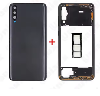 Coque arrière de batterie pour Samsung Galaxy A50/A505/A70 avec cadre central en verre compatible avec A51/A515/A71/A715