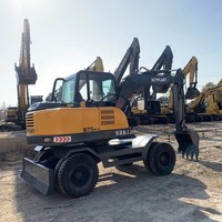 Configuration d'origine utilisée : Excavatrice sur pneus Xinyuan B75 9T de 7 tonnes, équipement de construction et de terrassement