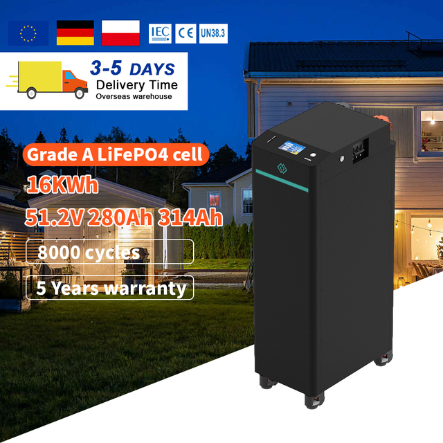 Household Energy Storage System Lithium Batteries Ups Backup Power 51.2v 200ah 280ah 300ah 10kwh 15kwh 5kwh Battery Lifepo4