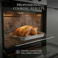 Four domestique et commercial de 66 L avec système de refroidissement, ventilateur de convection, sûr et durable, en acier inoxydable, facile à nettoyer